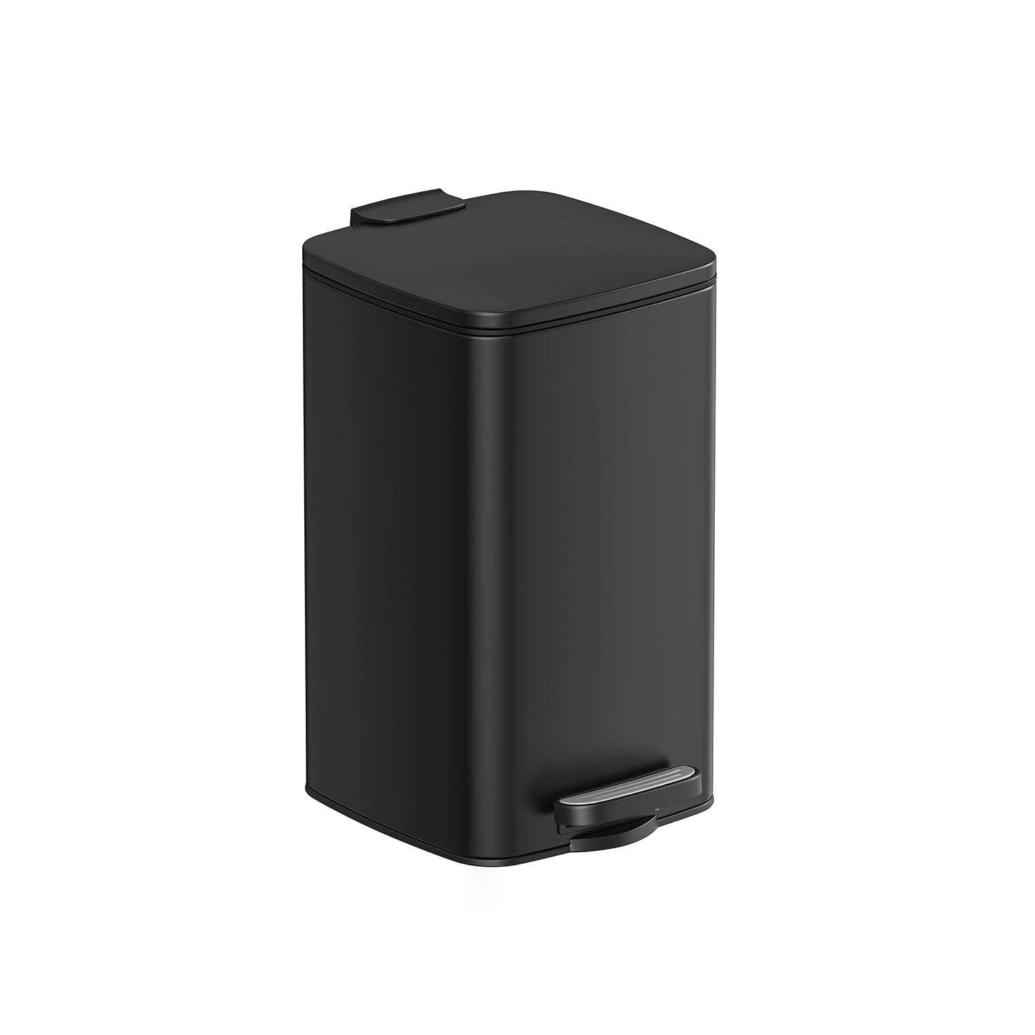 Pedaali ja musta kaanega kosmeetikakast