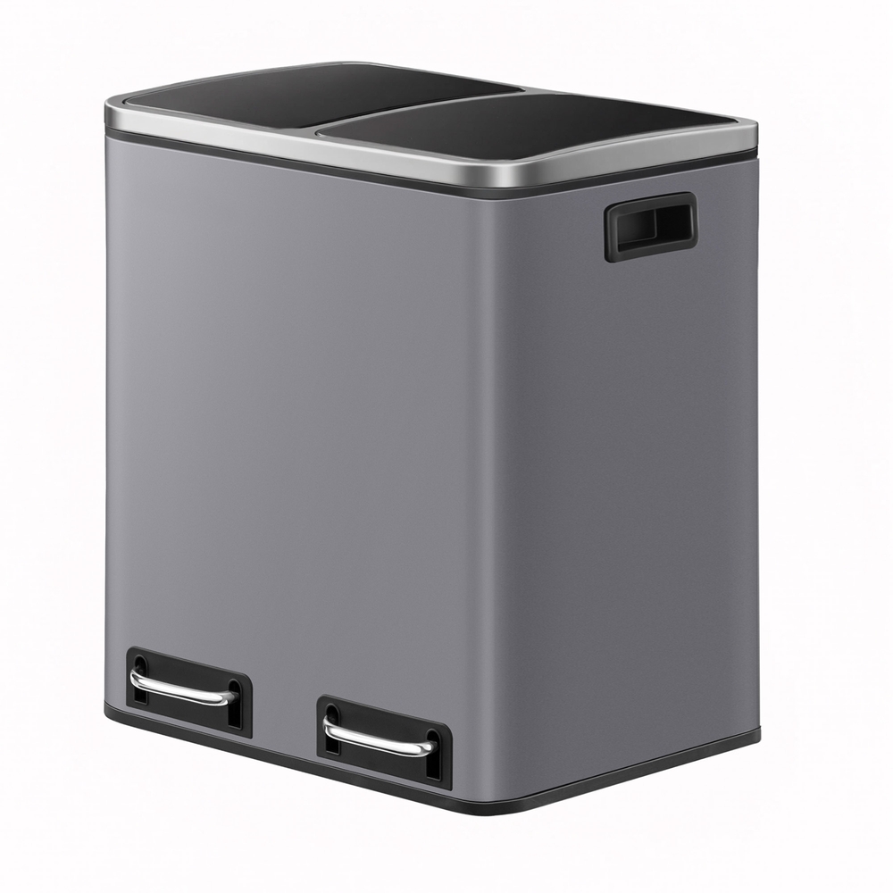 Prügikastid 2 x 15 liitrit, jäätmete sorteerimissüsteem 2 sektsiooniga, sh 15 prügikotti