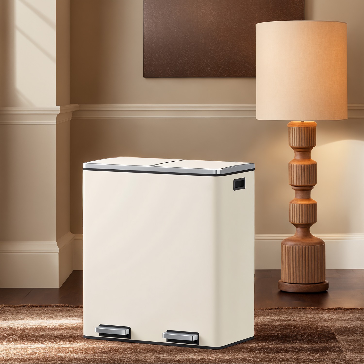 Prügikast, 2 x 30 liitrit, 2 sektsiooni