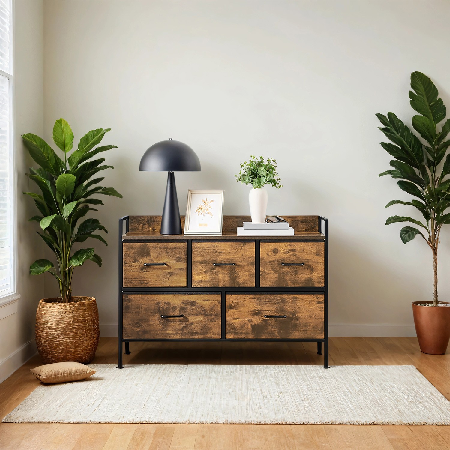 Kummut 5 kangast sahtliga vintagepruun-tindimust