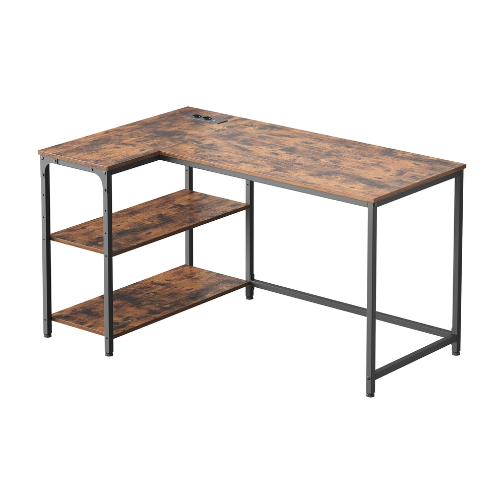 Panipaigaga laud, L-kujuline arvutilaud, kõrgusega reguleeritav riiul