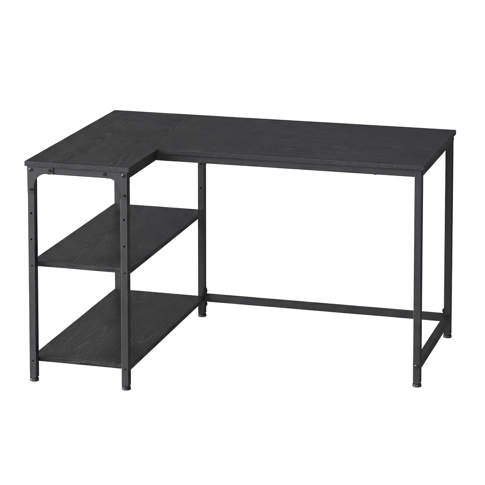 Panipaigaga laud, L-kujuline arvutilaud, kõrgusega reguleeritav riiul