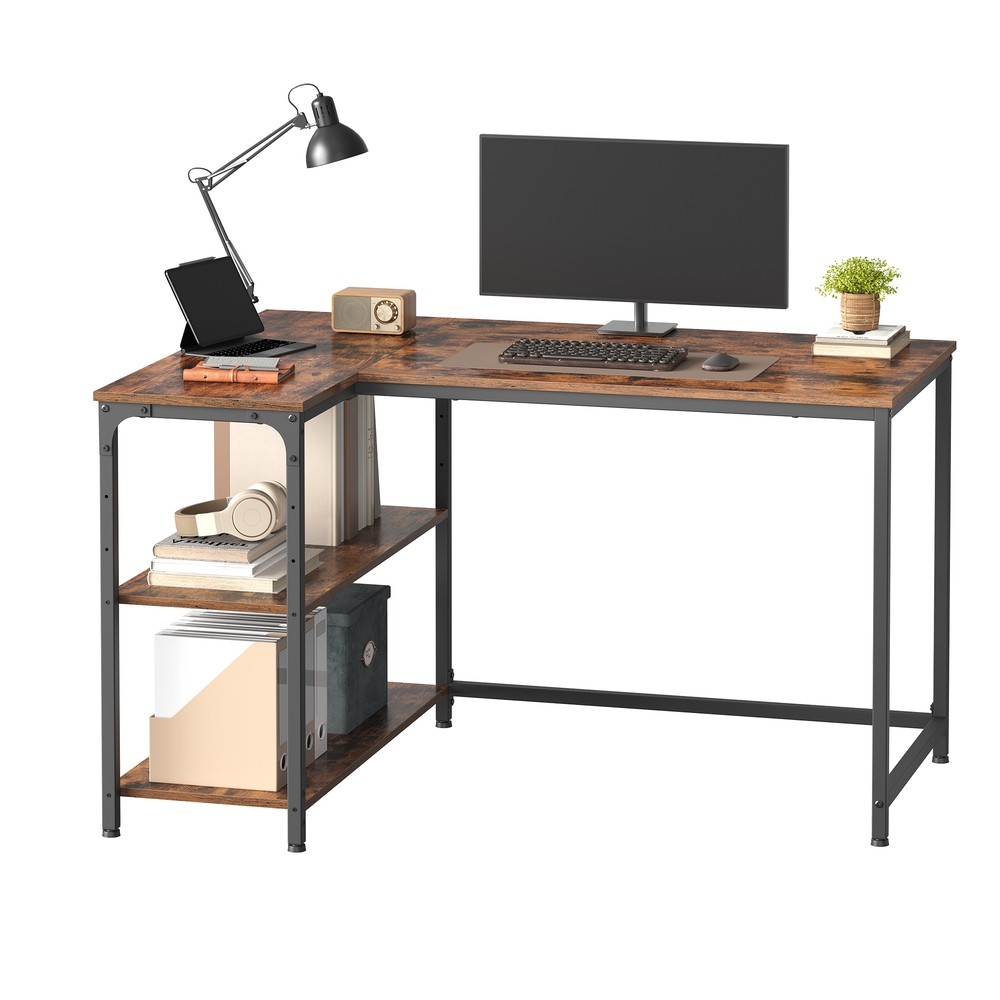 Panipaigaga laud, L-kujuline arvutilaud, kõrgusega reguleeritav riiul