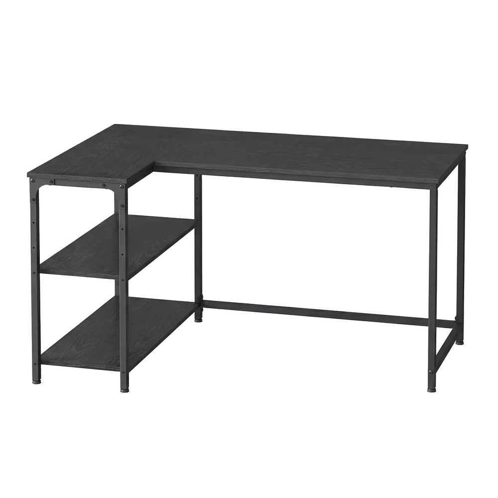 Panipaigaga laud, L-kujuline arvutilaud, kõrgusega reguleeritav riiul