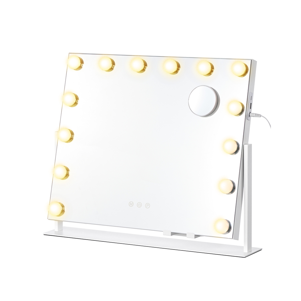 Meigipeegel valgustuse ja 14 LED-pirniga