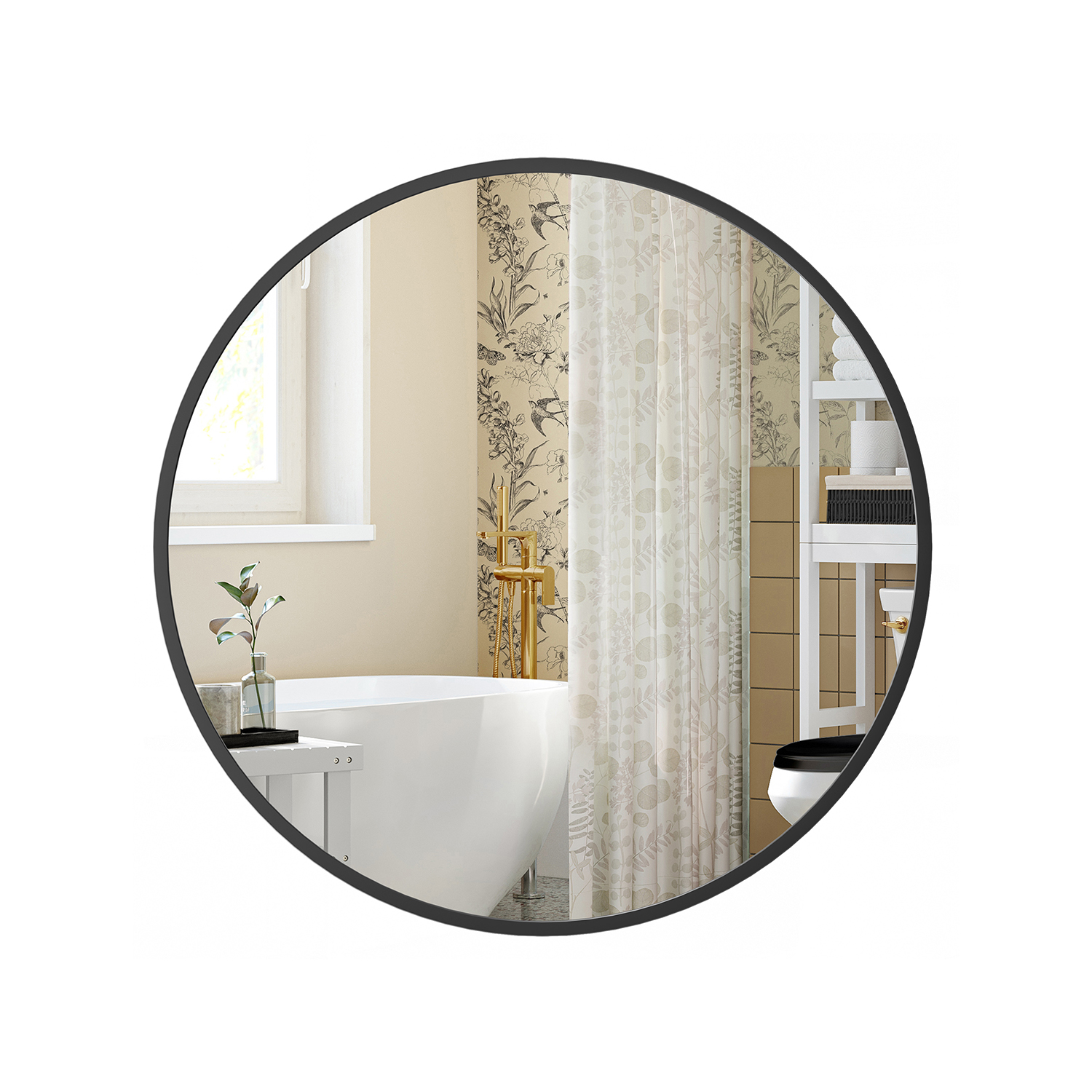 Moodne seinapeegel, lihtne kokku panna, tintmust