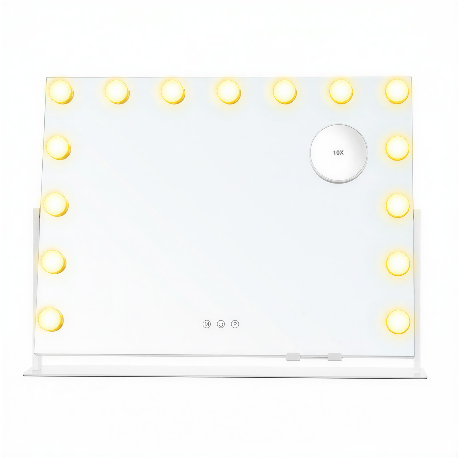 LED-kosmeetiline peegel 15 lambipirniga, 10-kordne suurendus, laadimisport