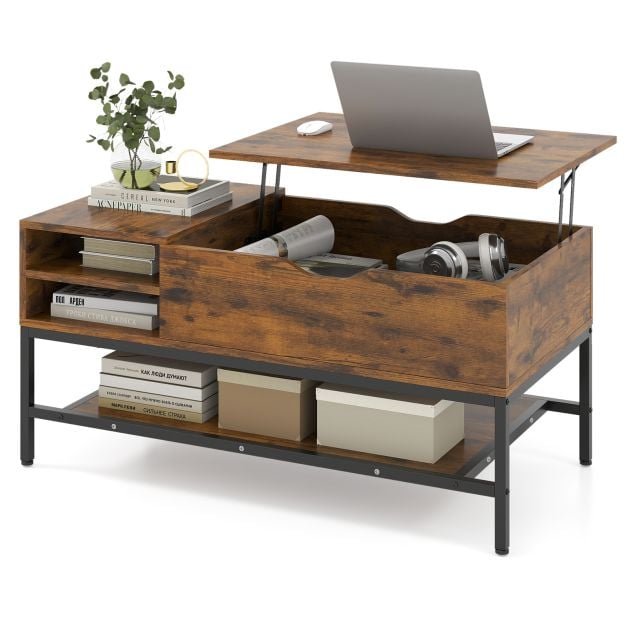 Kohvilaud tõstetava pealispinnaga, pruun