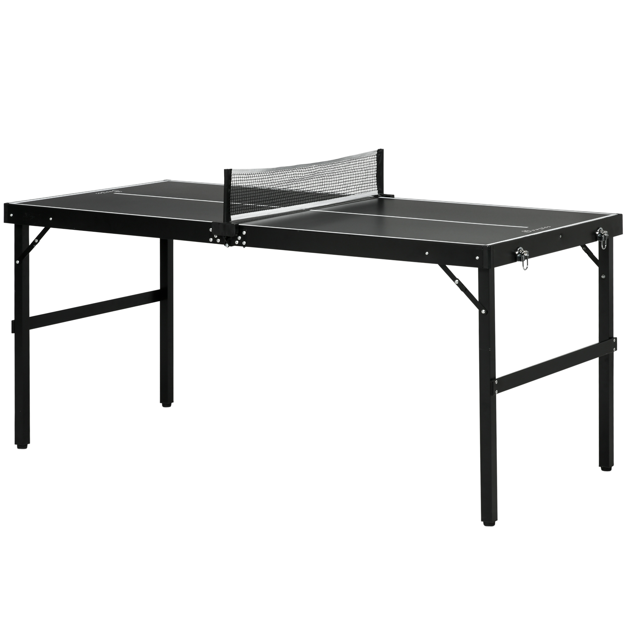 Mängulaud, kokkupandav (152 x 76 x 72 cm), must