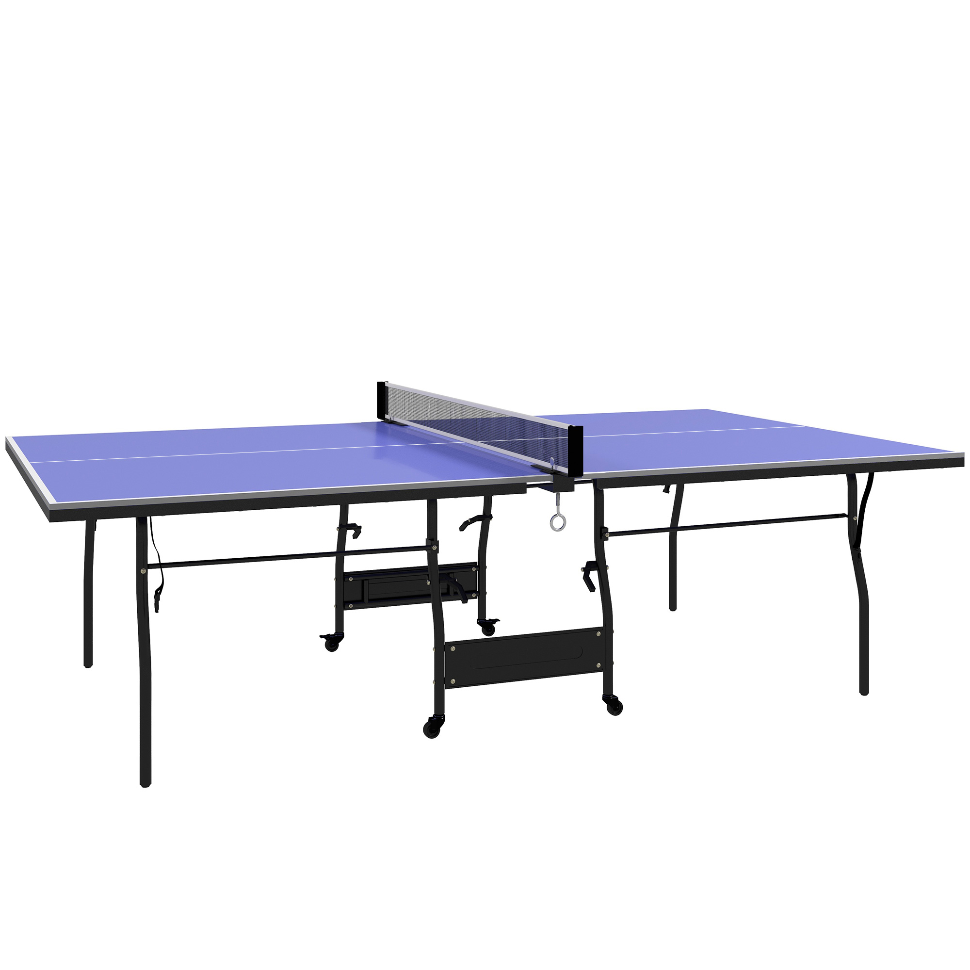 Kokkupandav lauatenniselaud, standardne lauatenniselaud koos lauatennisevõrguga, 3 palliga, 12 mm lauaplaadiga