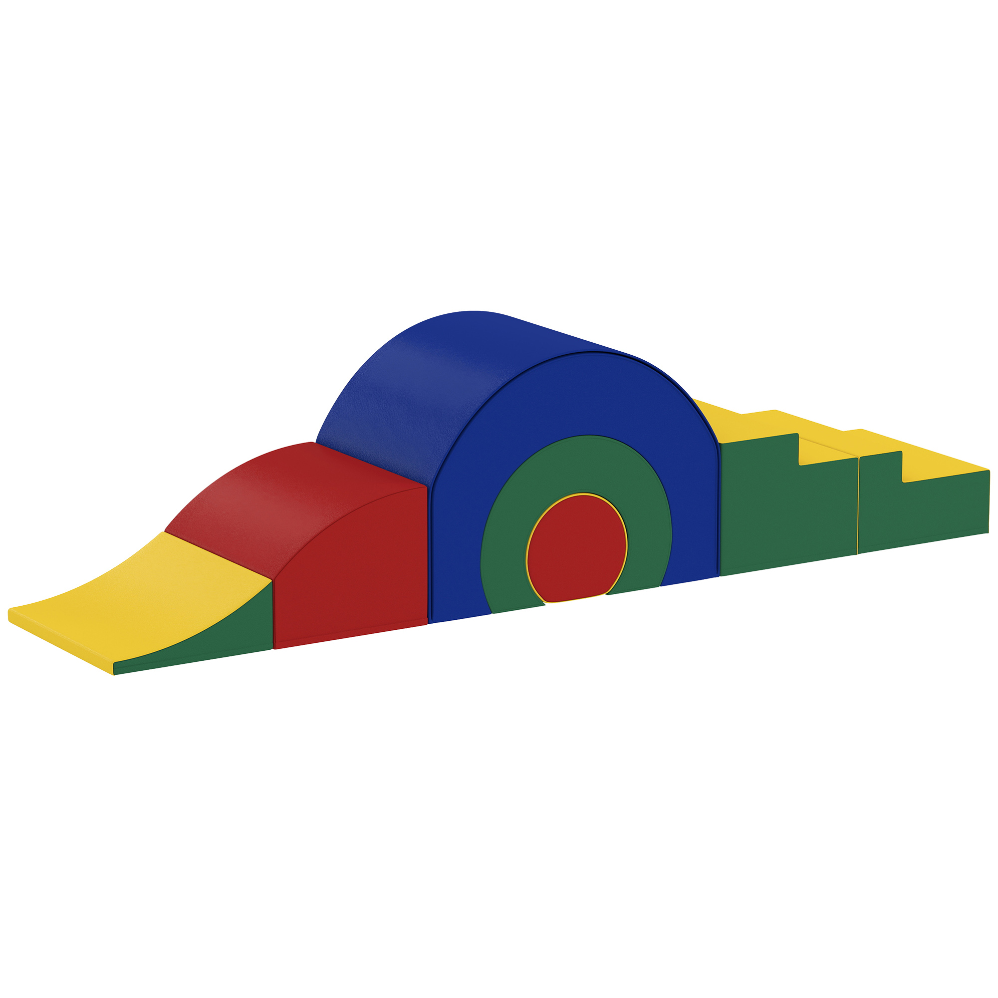 5-osaline pehmete ehitusklotside komplekt beebidele ja väikelastele, vaht, kunstnahk, 5 loomingulist kuju, siseruumides ronimiseks, roomamiseks, mängimiseks, värviline