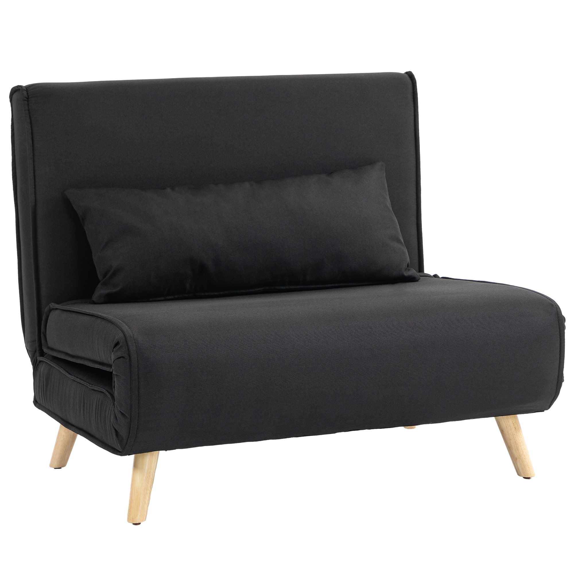 Lamav tugitool voodifunktsiooniga, ühele inimesele, moodne disain, kuni 350 kg, 94x78x80cm, must