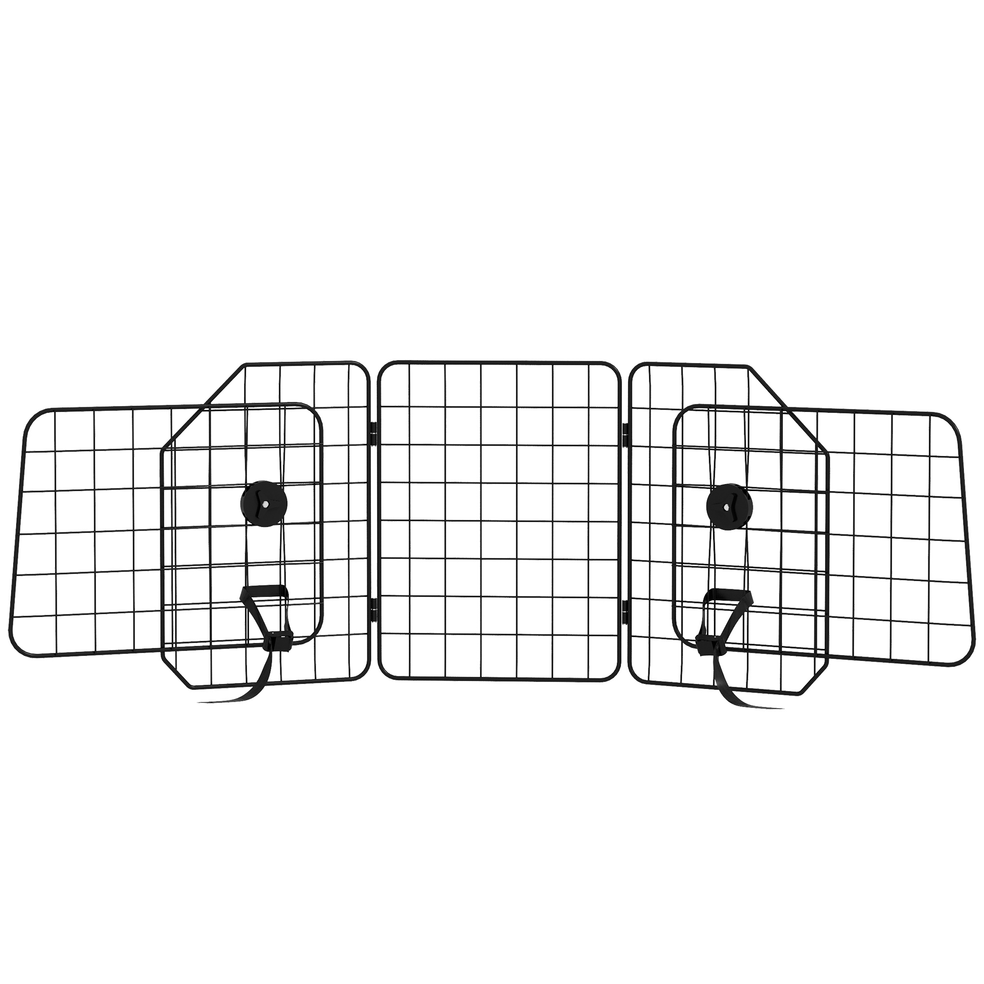 Auto koeravõre, reguleeritav 93-150cm, kokkupandav, lihtne kokku panna, terasest, must