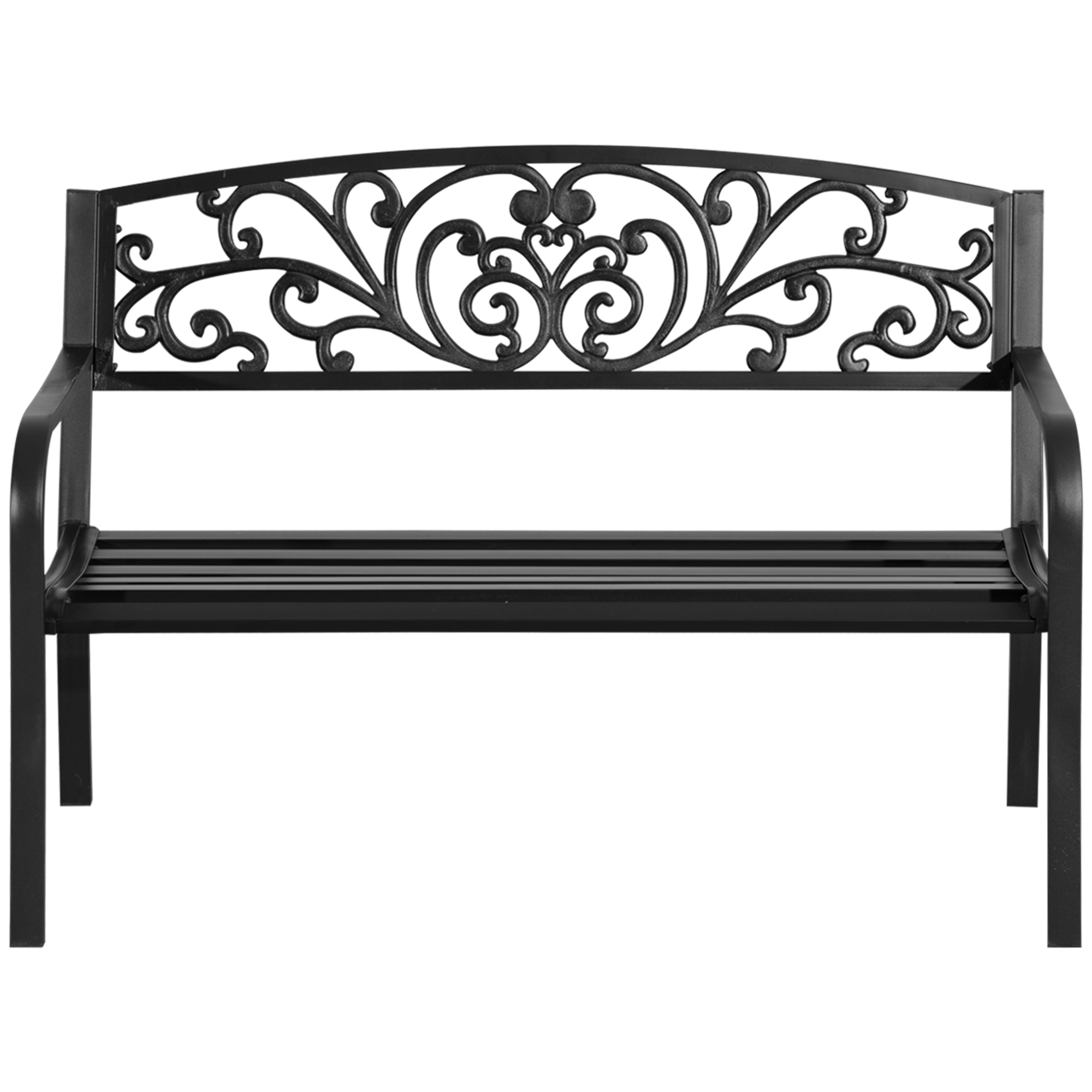 Metallist aiapink, lilleline, 2-kohaline, kandevõime 240 kg, teras, 127P x 60L x 87K cm, must