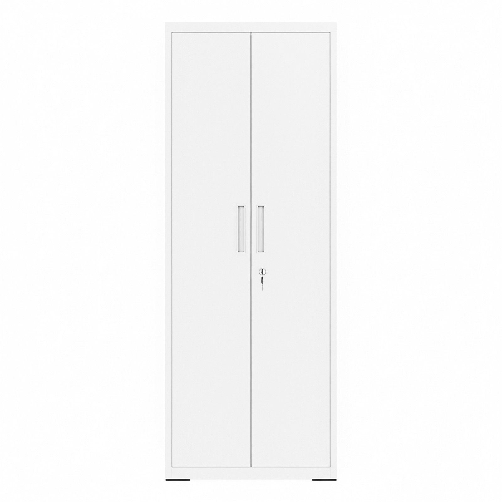 Reguleeritavate riiulite ja ustega hoiukapp garaaži või kontorisse, lukuga