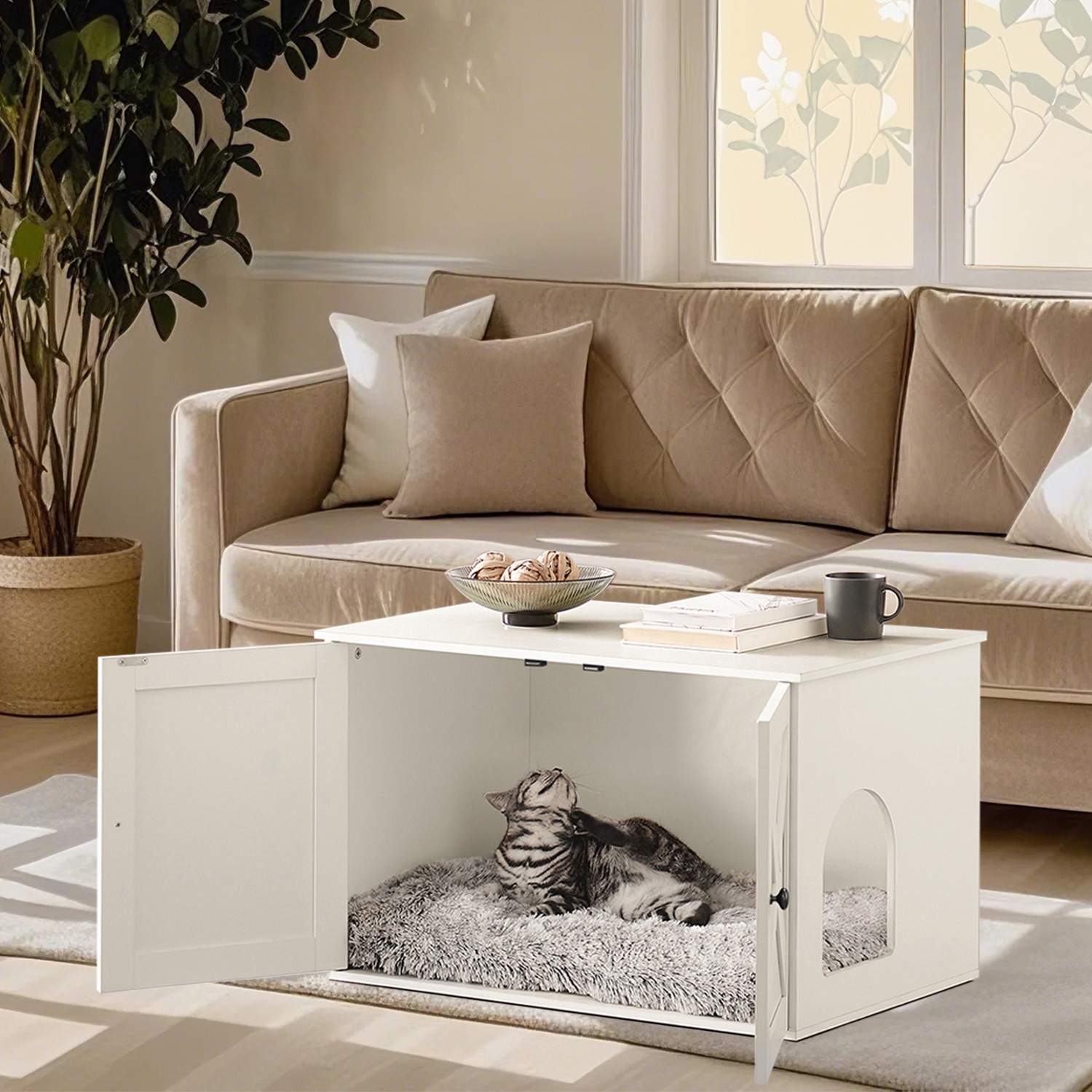 Kassiliivakasti kapp 80 x 53 x 50 cm valge
