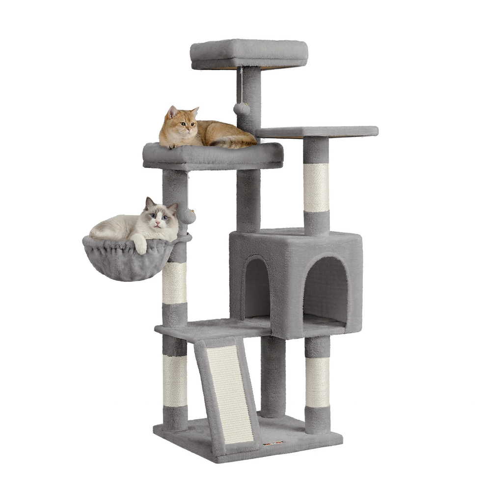 Kassipuu 136 cm kõrge 3 platvormiga helehall