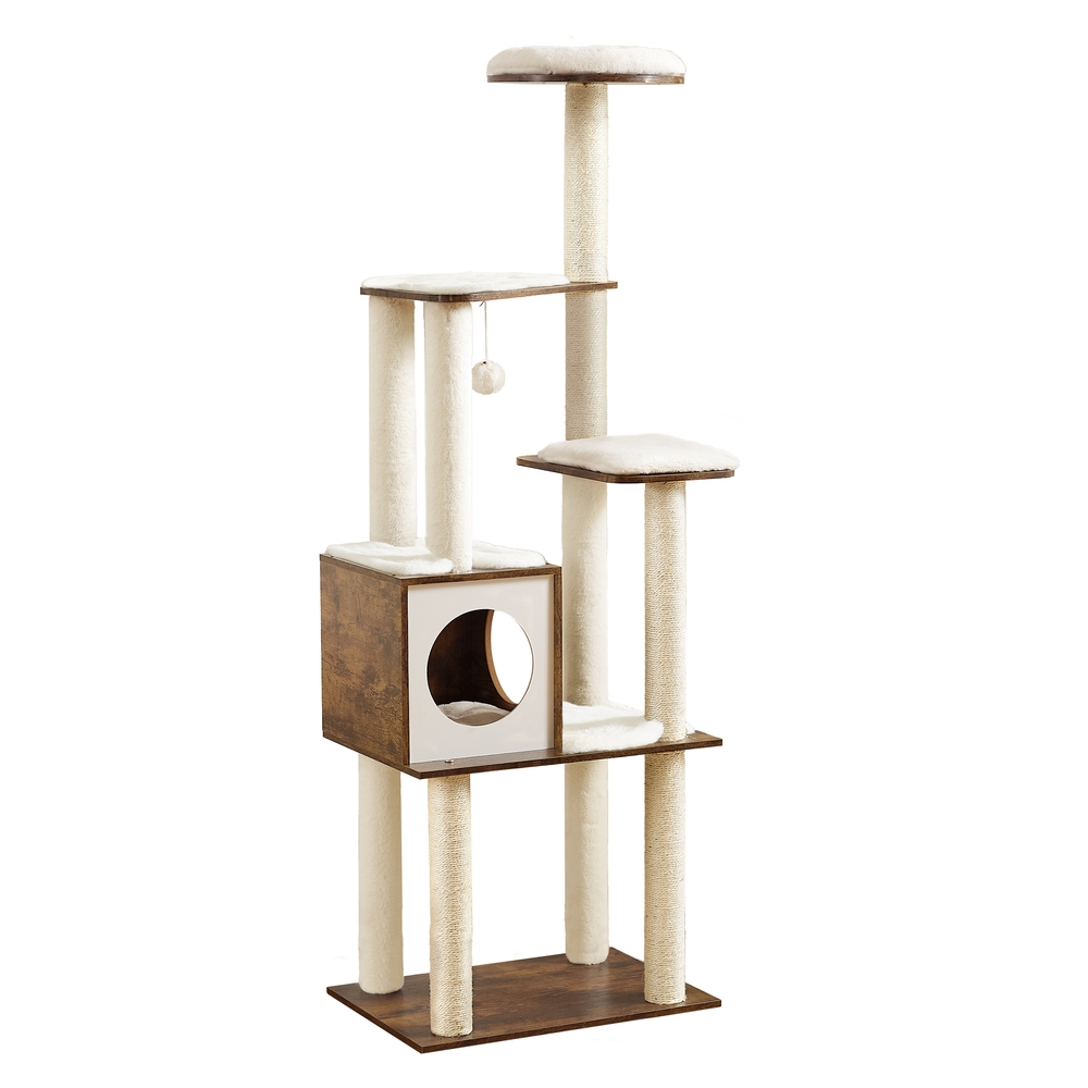 Kassipuu, kassimaja 5 kraapimispostiga, platvorm