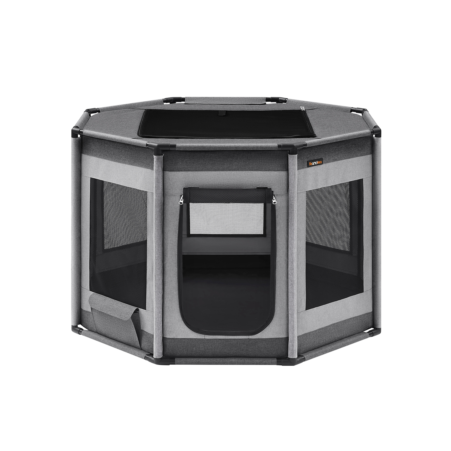 Koerapuur suurus M, Oxford kangas kaheksanurkne, 72 x 72 x 43 cm, raam PVC torudest, hingav võrk, küljetaskuga