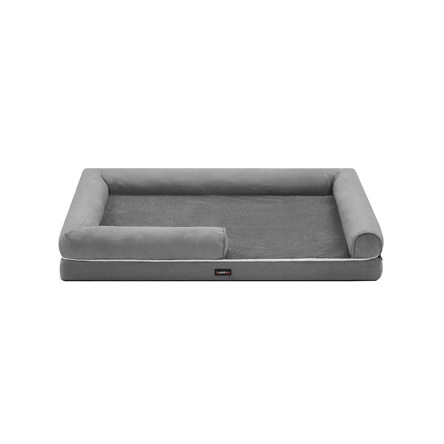 Koeravoodi ortopeediline, pehme polsterdus, kõrgendatud servad, eemaldatav ja pestav kate, 91 x 71 x 25 cm