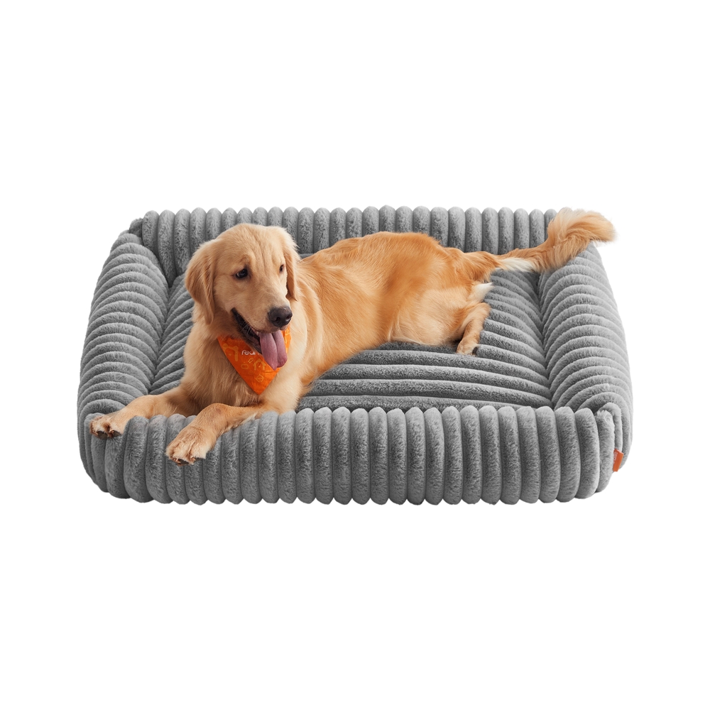 Keskmise suurusega ortopeediline koeravoodi 120 x 85 x 23 cm tuvihall