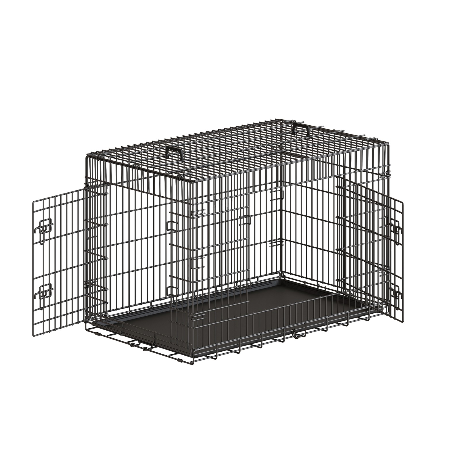 Kokkupandav koerapuur/koerakast kahe uksega