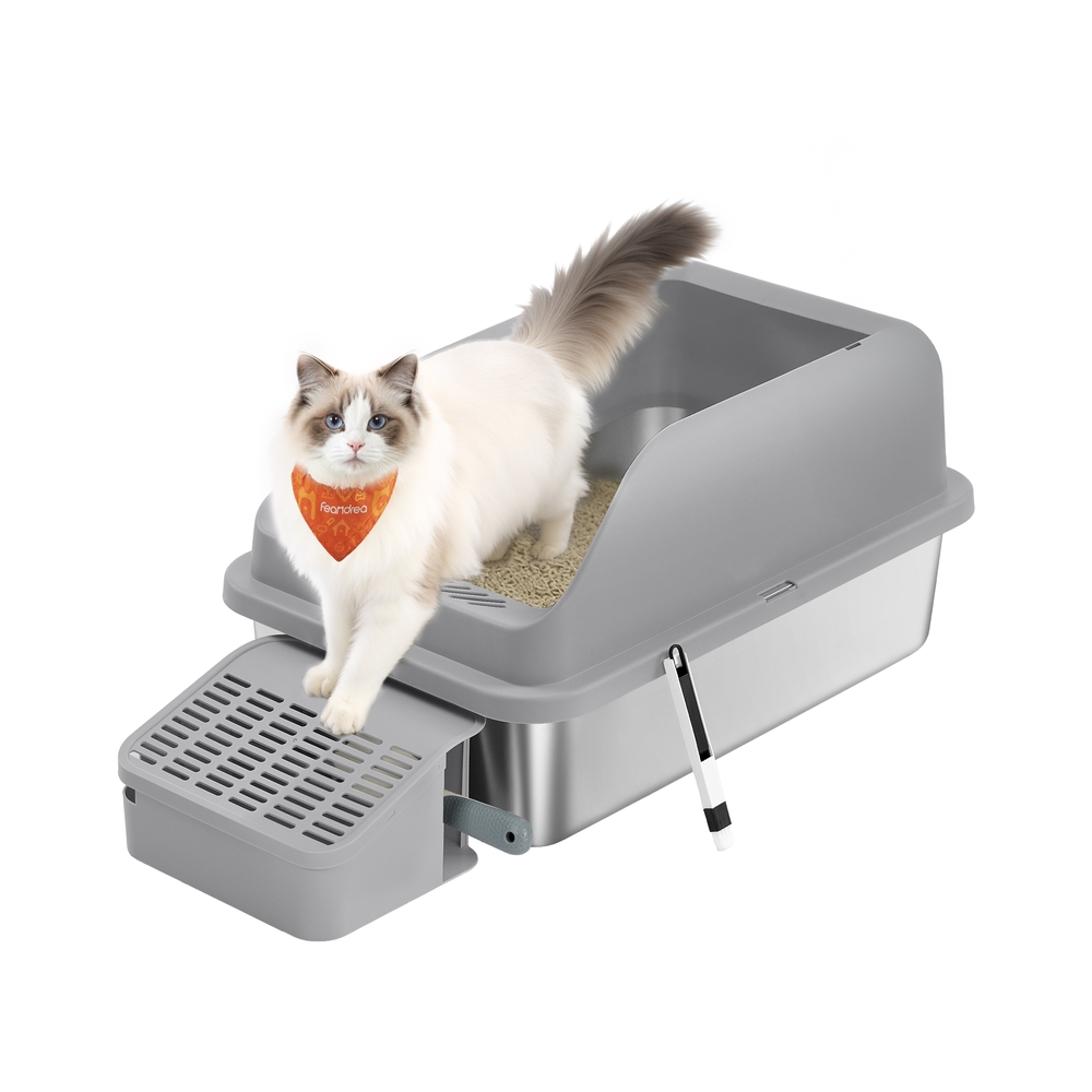 Roostevabast terasest kassiliivkast kõrgete külgede ja tarvikutega