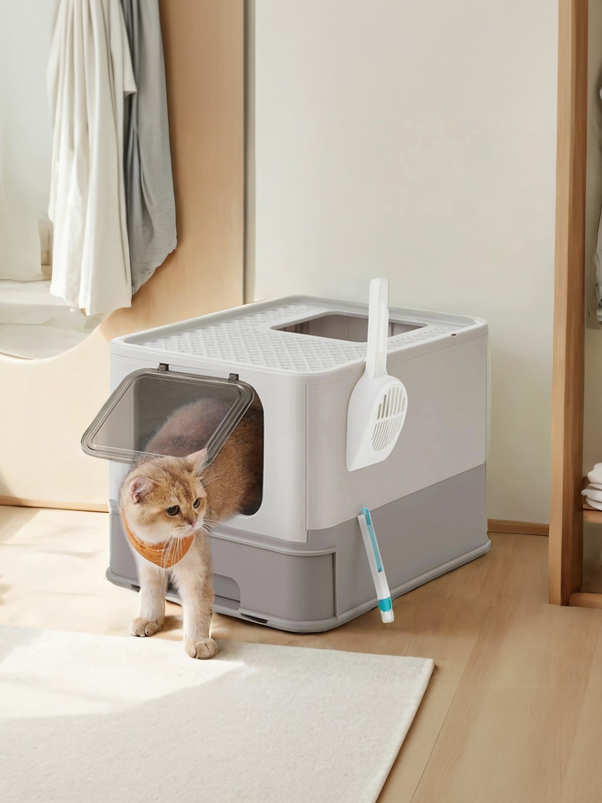 Kassiliivkast, kassi tualett kaanega, pikendatav kandik