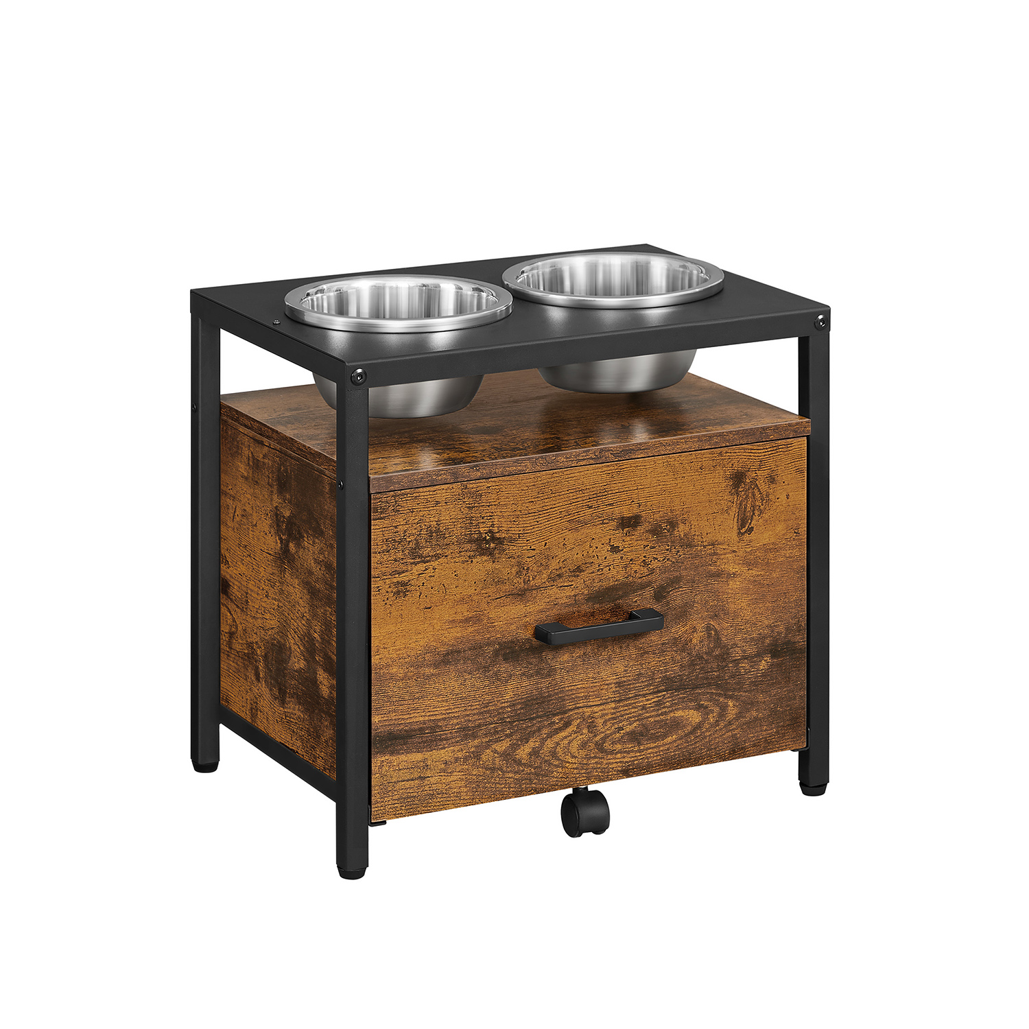 Tõstetud koerakauss raami ja sahtliga