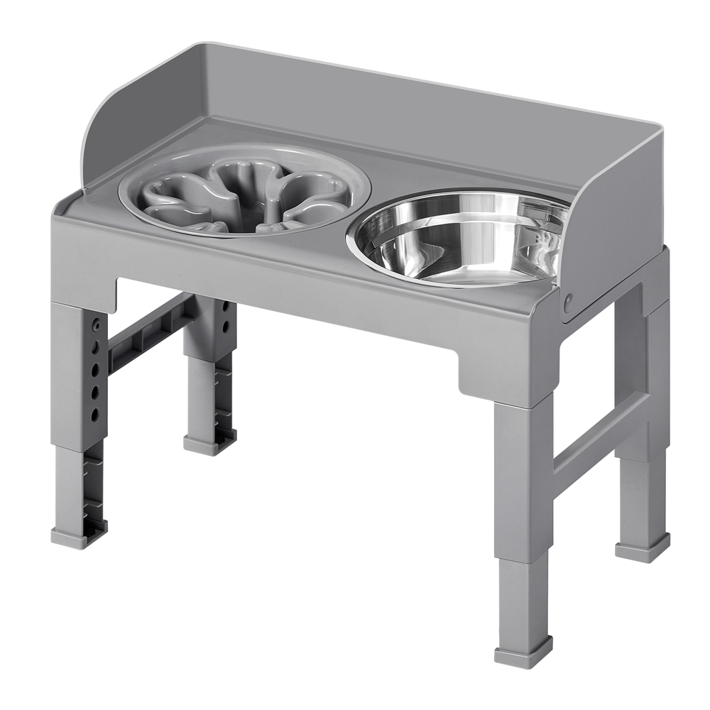 Kõrgendatud koerakauss, 3 söögikaussi, reguleeritava kõrgusega ja kallutatav