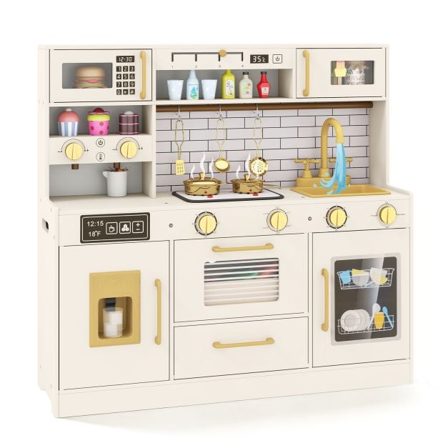 Mänguköök laste pliitide ja veedosiga beež