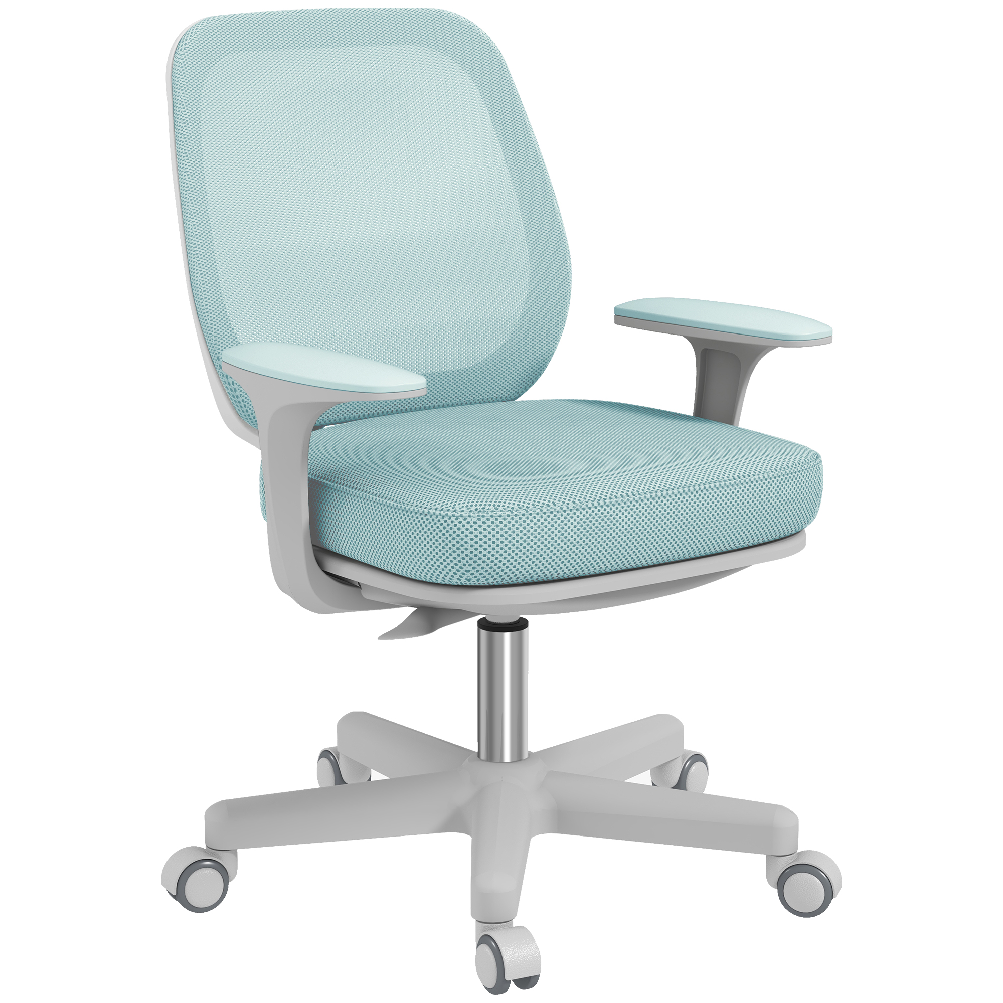Kontoritool, ergonoomiline lauatool pöörleva funktsiooniga, kõrgus reguleeritav 55 x 48 x 82,5–94,5 cm Roheline