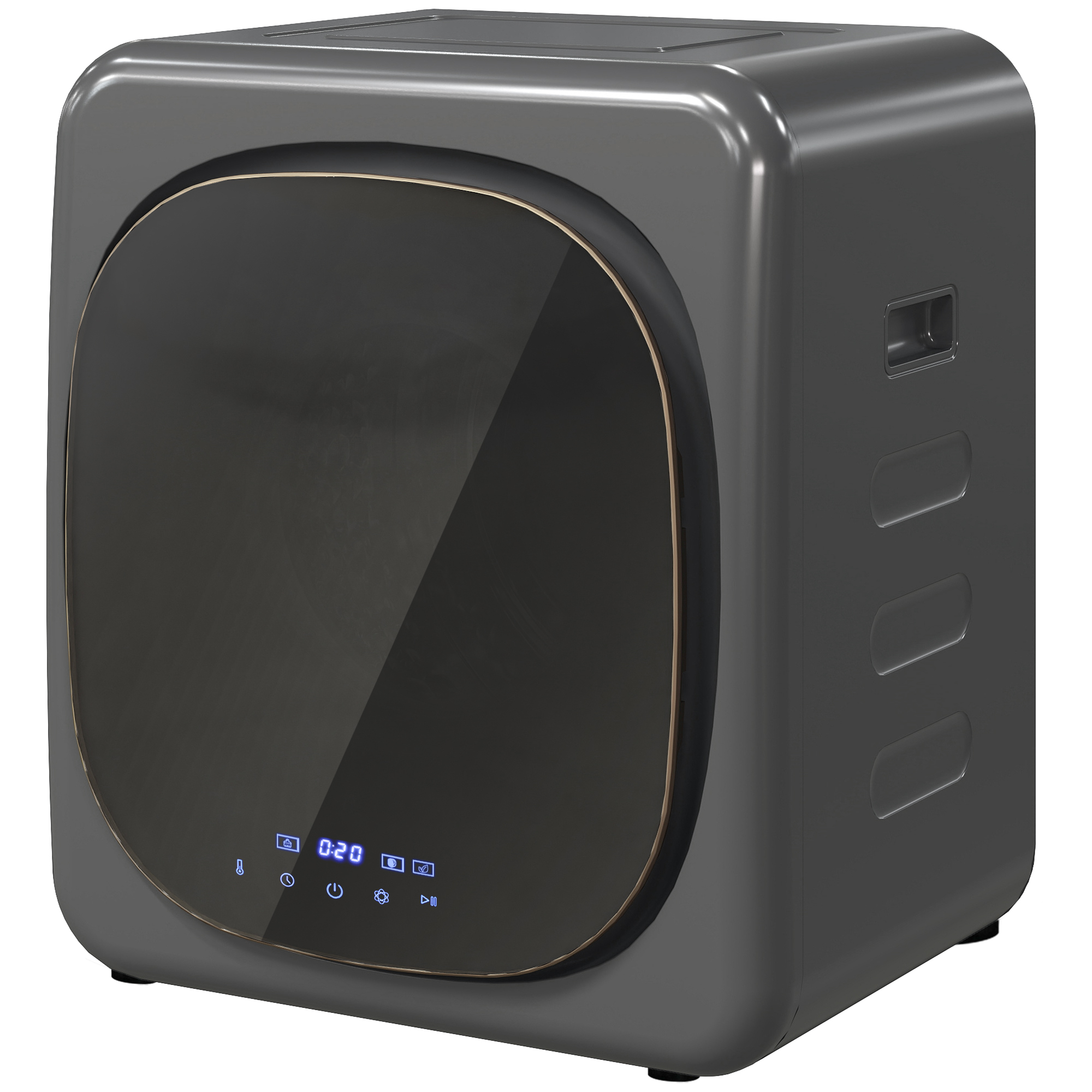 UV-desinfitseerimisega pesukuivati, kompaktne disain, mahutavus 4 kg, roostevaba teras, hall