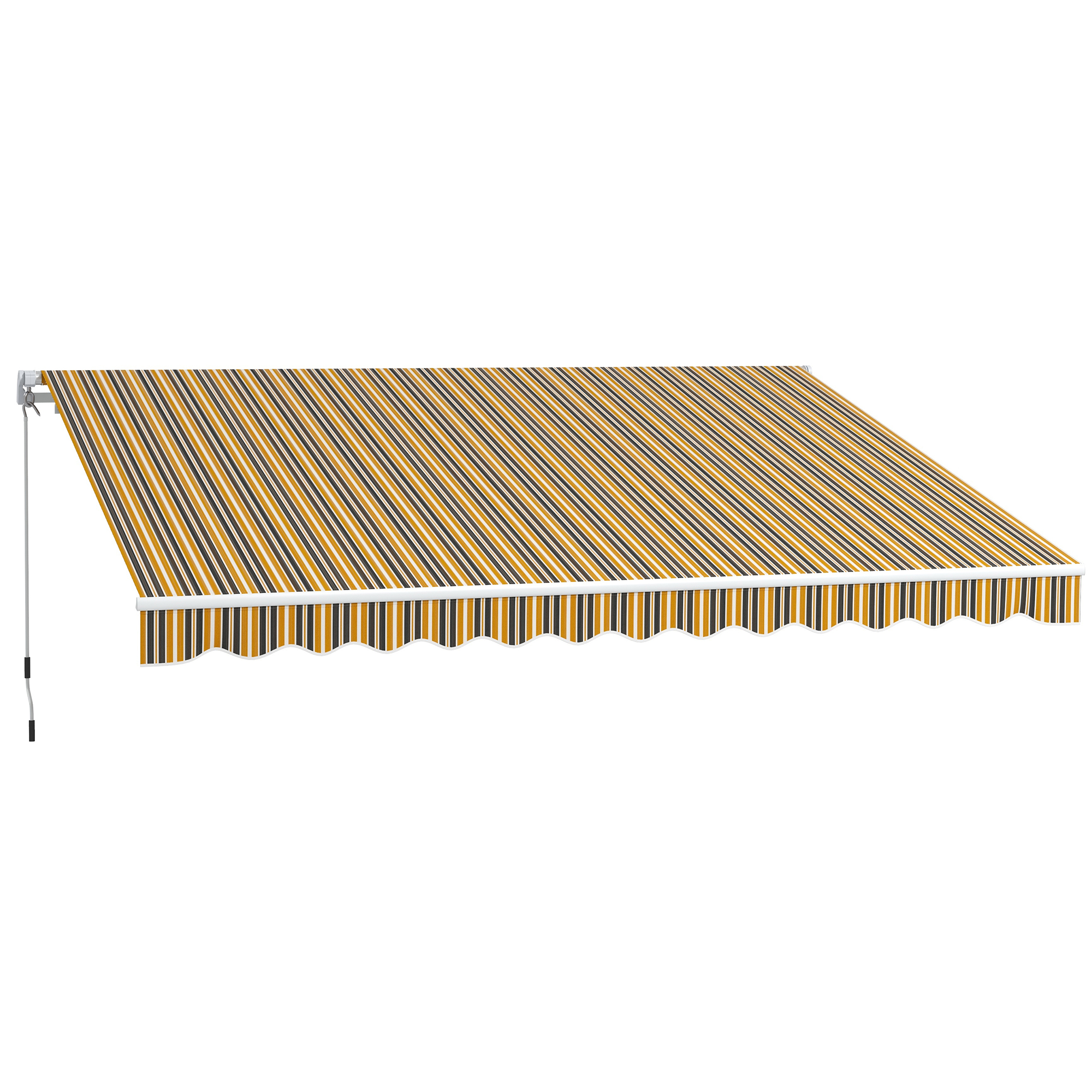 Varikatus, päikesesirm, päikesesirm, 3,5 m x 2,5 m, kollane + hall