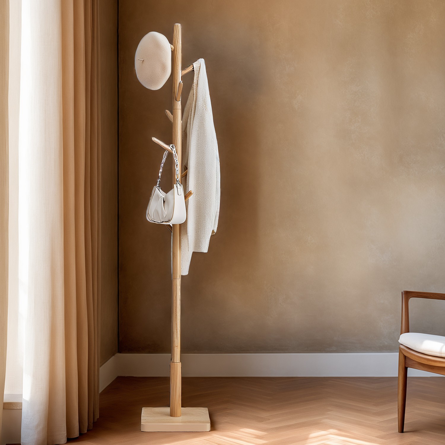 Riidenagi, riidestange täispuit, jopenagi puuvormis