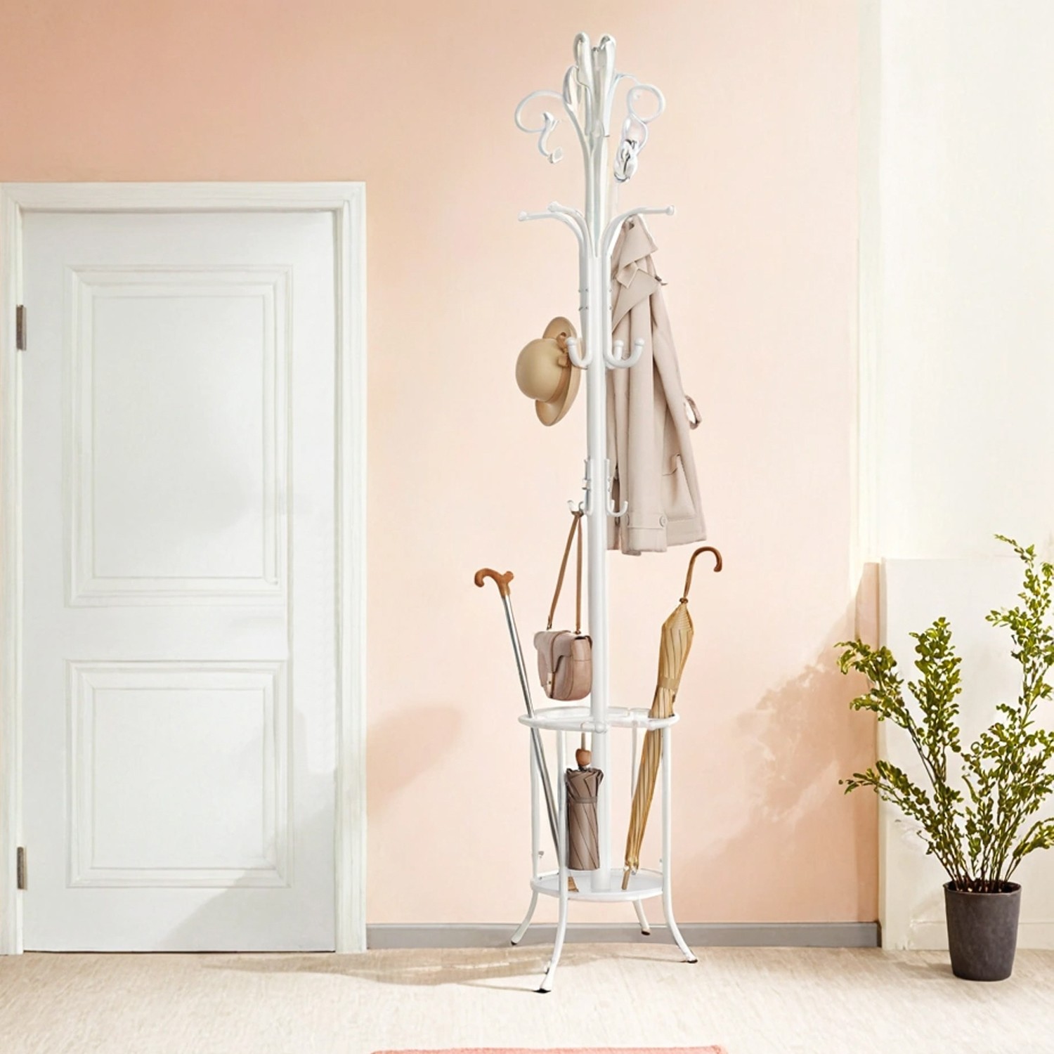 Eraldiseisev riidepuuriiul, vihmavarjualusega riidepuuriiul, 12 konksu