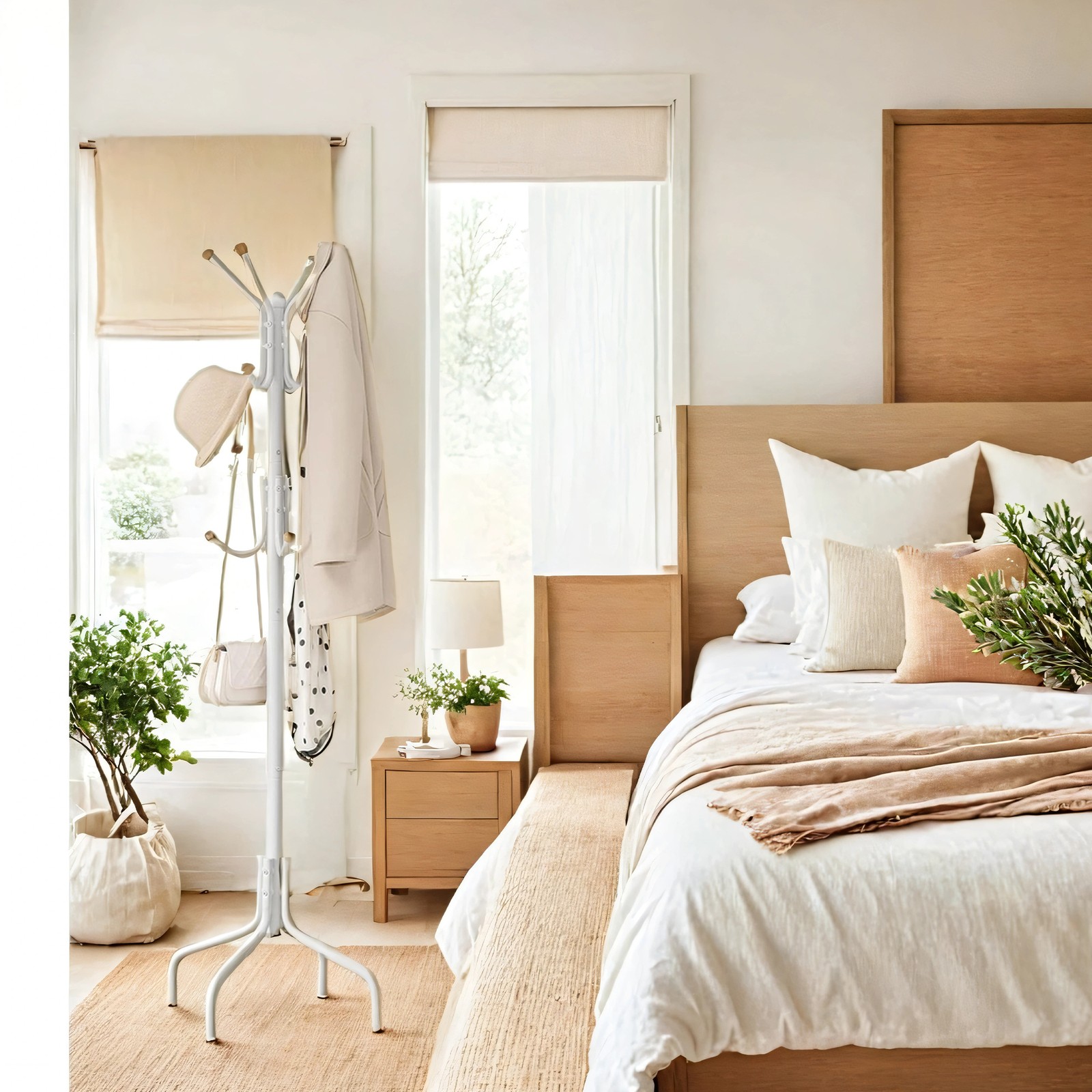 Riidepuu, metallist riidepuu 12 konksuga, riidekapp