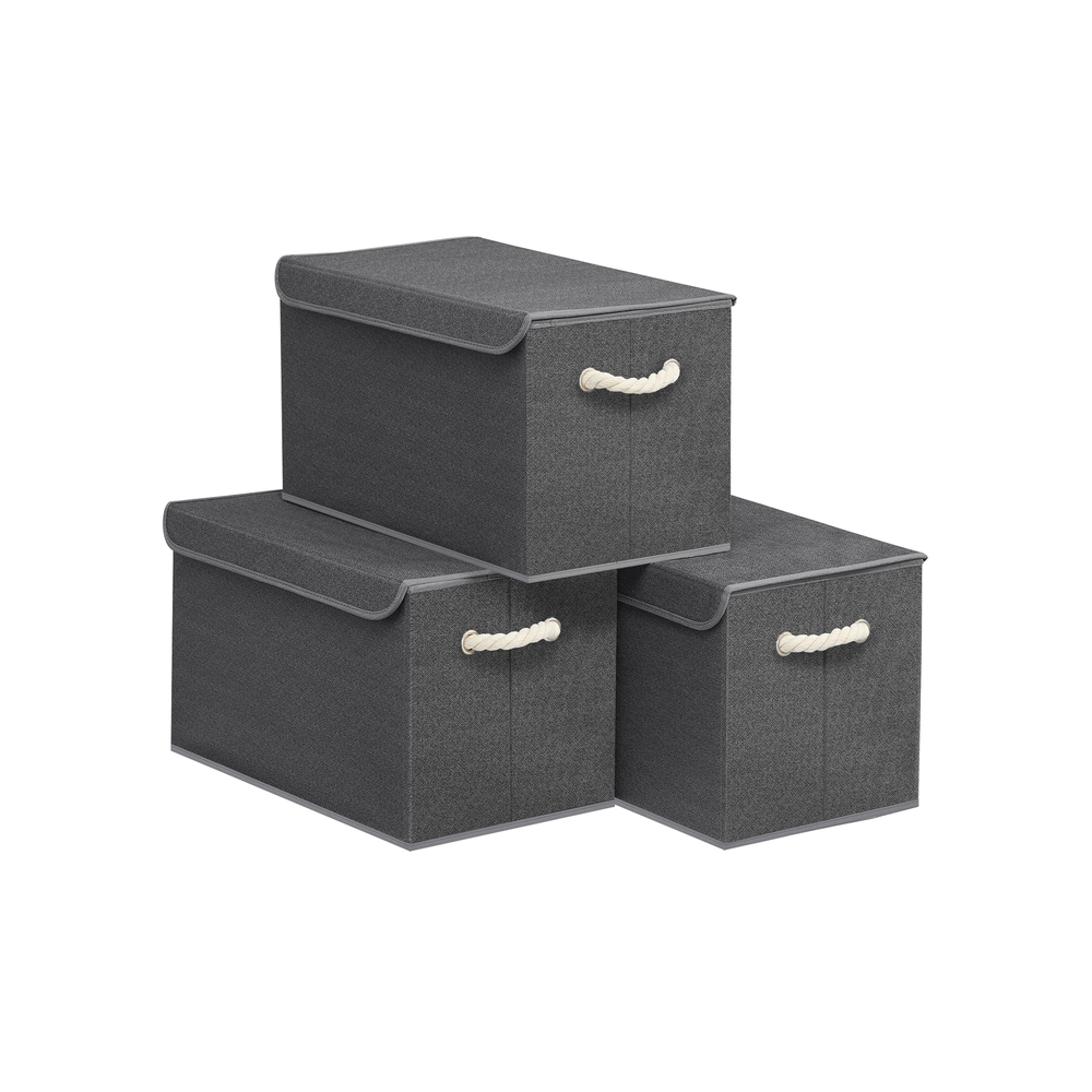 Hoiukarp kaanega, 3 tk komplekt, kiltkivihall