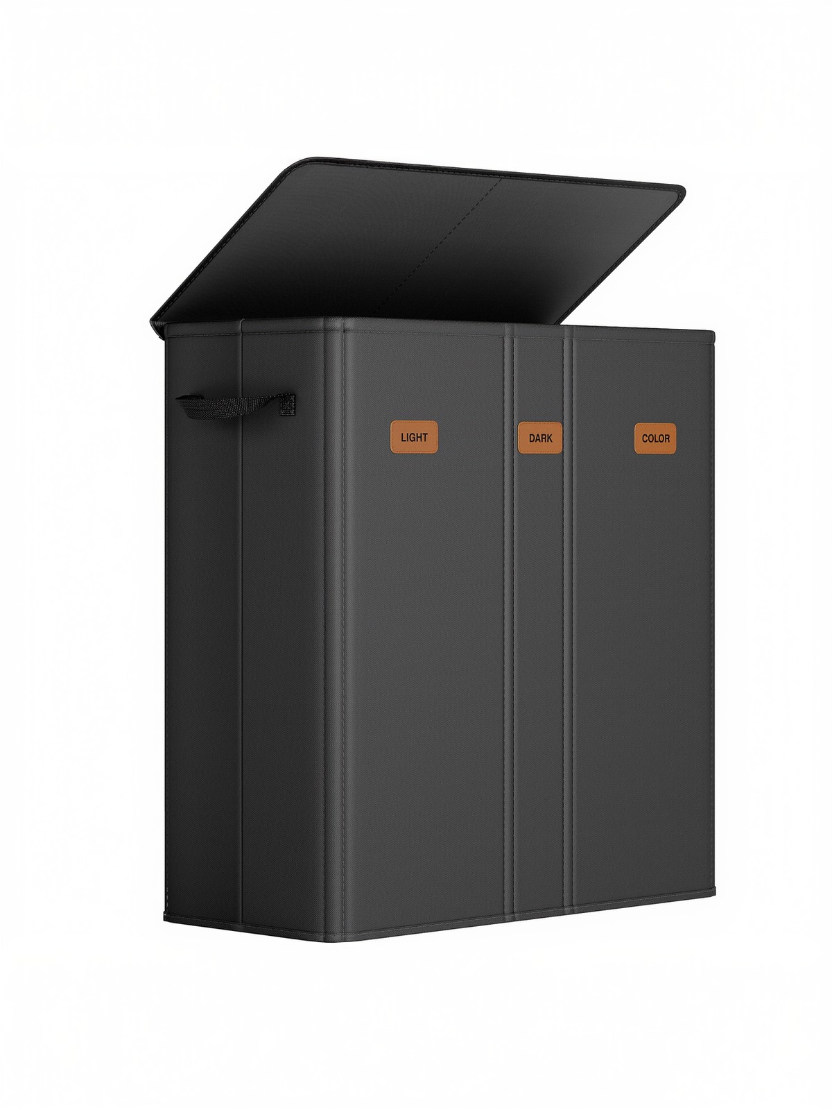 Pesukorv 3 sektsiooniga, eemaldatavad pestavad sisekotid, pesukorv kaanega