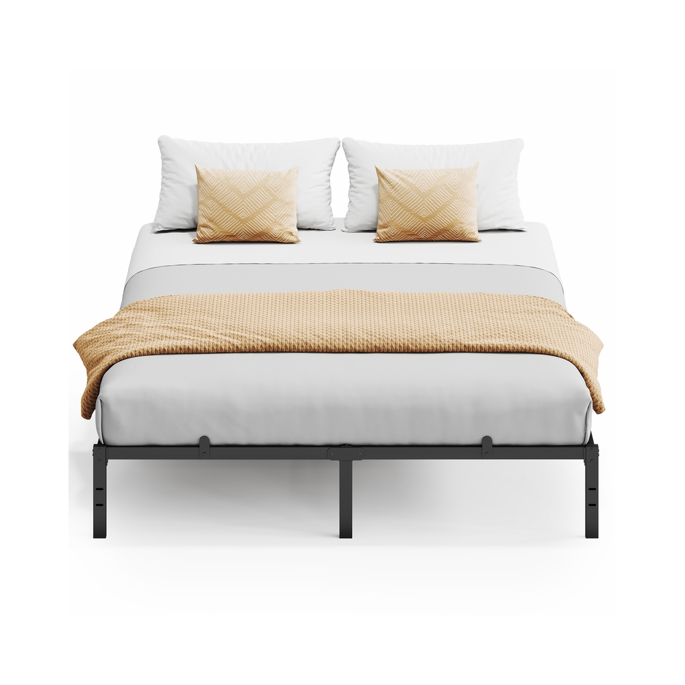 Üheinimesevoodi raam metallist 180 x 200 cm moodne must tindiga