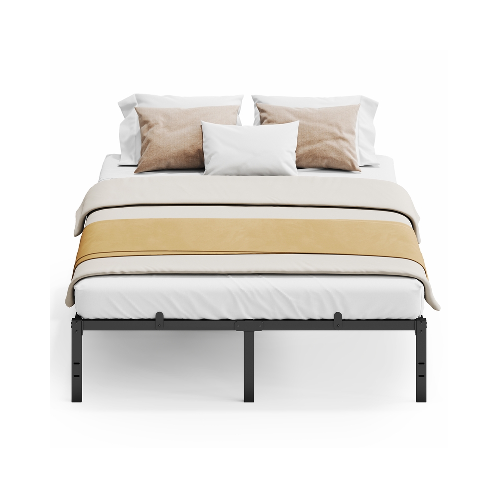 Metallist voodiraam panipaiga ja moodsa disainiga magamistuppa