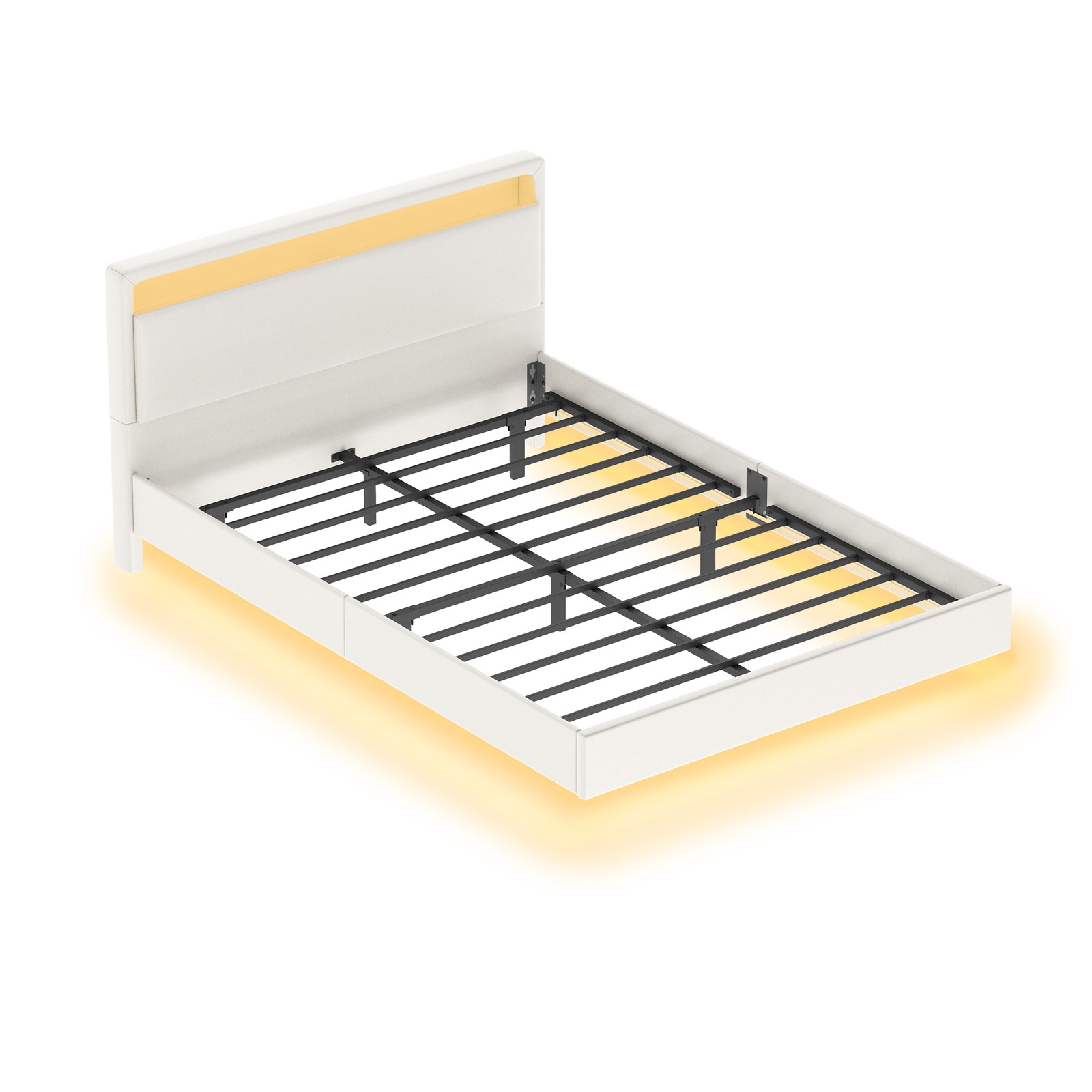 Kaheinimesevoodi 140,1 x 200,1 cm hõljuva efektiga