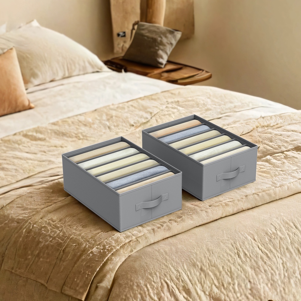 Garderoobi korraldaja, 6 tk komplekt, kokkupandavad sahtli korraldajad 6 sektsiooniga