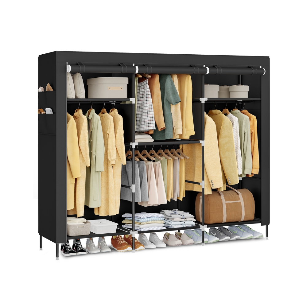 Kangast riidekapp riidepuutoru ja praktiliste riiulitega