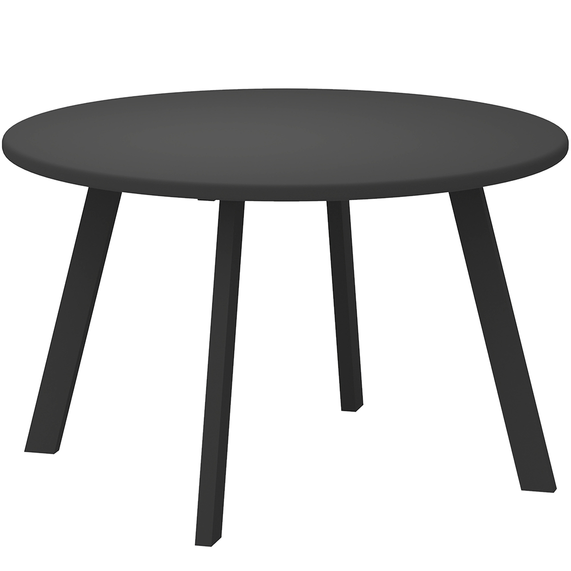Abilaud, metallist rõdulaud, ümmargune kohvilaud, ilmastikukindel aialaud, Ø70 x 42K cm, must