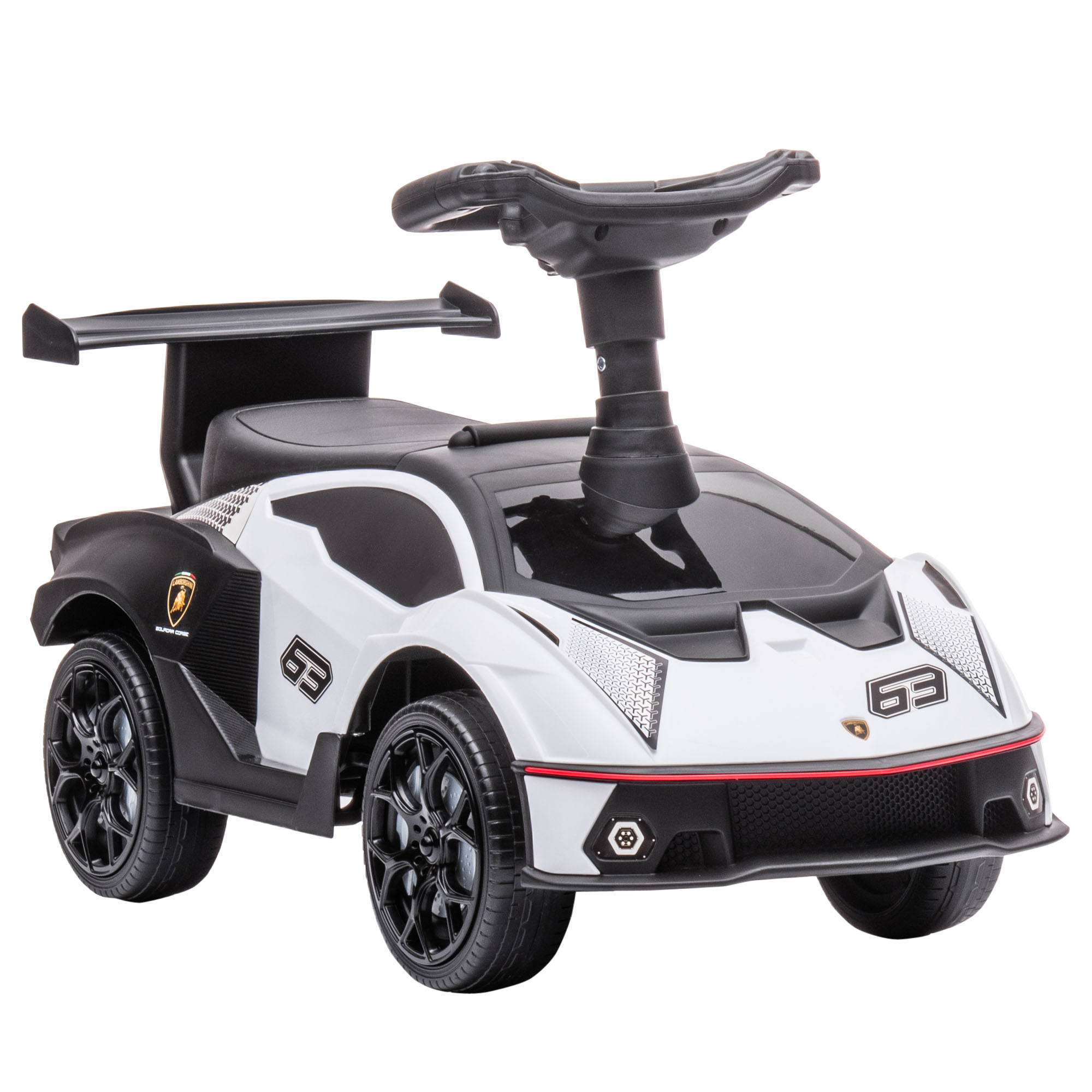 Lamborghini litsentsiga auto, heliefektidega, ümberminekukaitsega, 67 cm x 28 x 38 cm