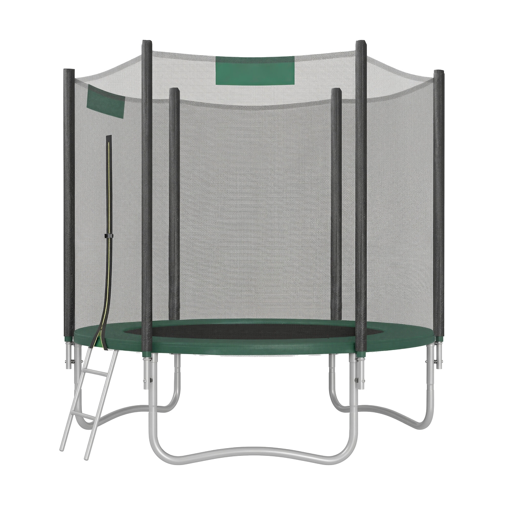 Batuut 244 cm, lastele mõeldud aiabutatuut turvavõrgu ja servakattega