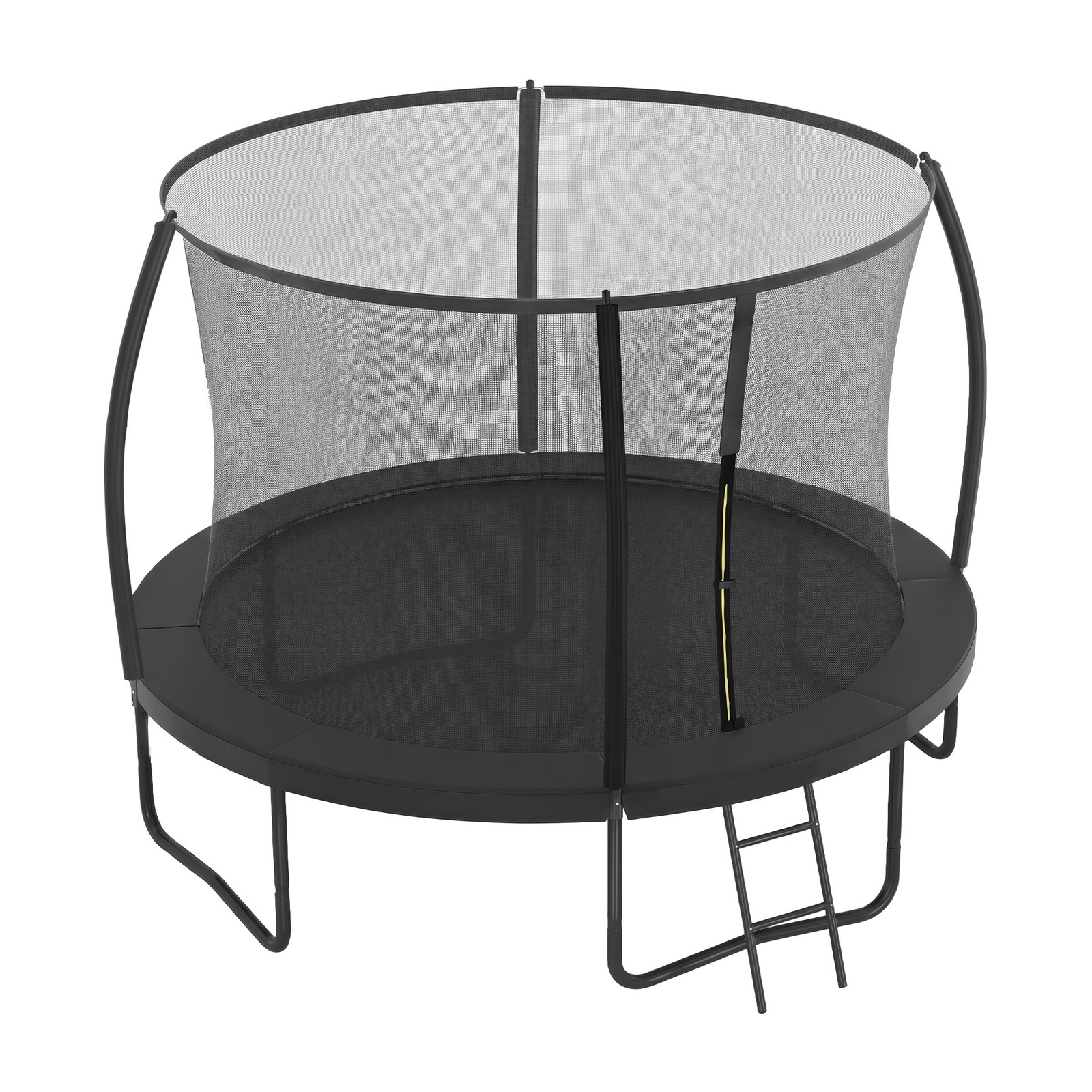 Õuebatuut, lastele mõeldud turvavõrguga batuut, kumerad postid