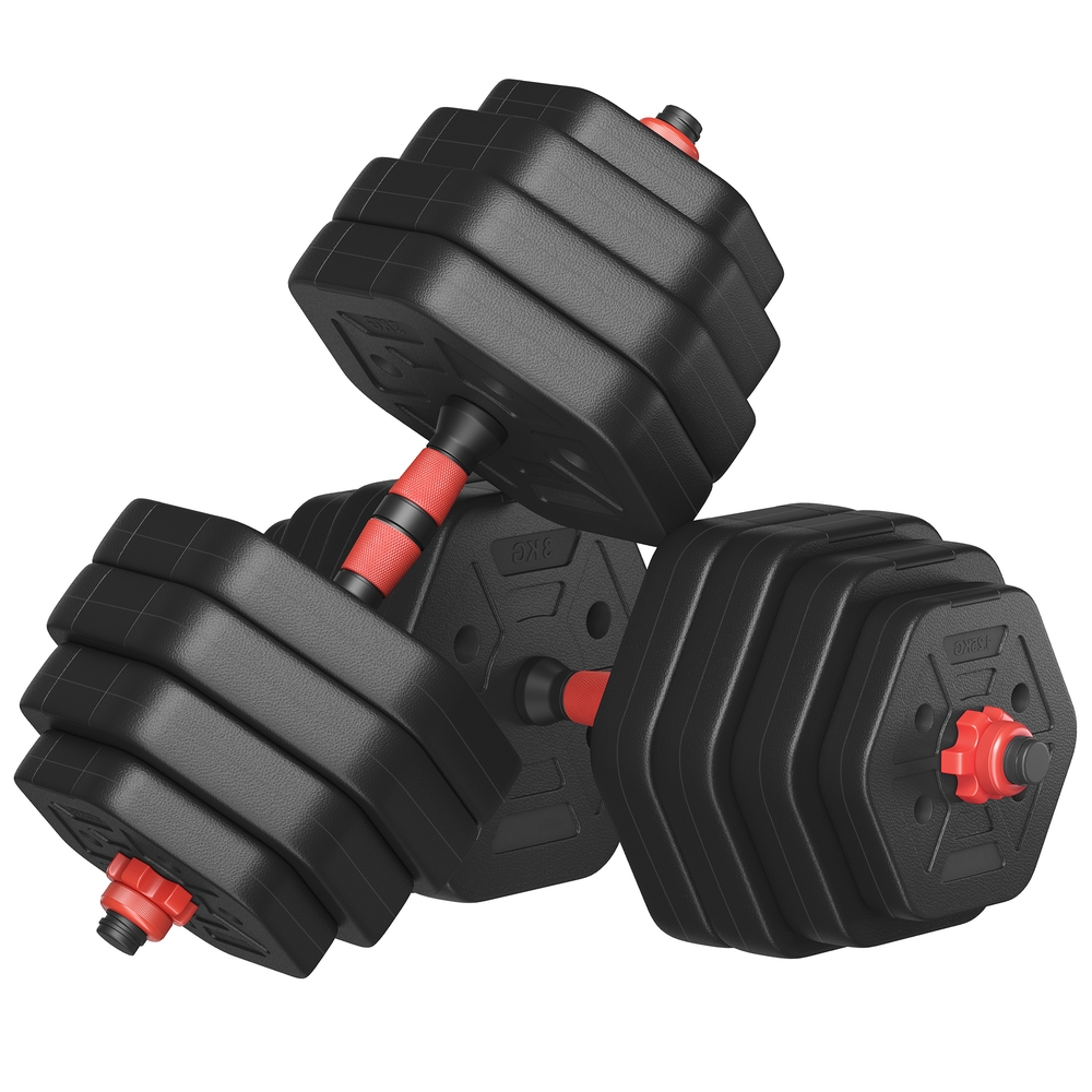 Hantlid, hantlite komplekt ühendusvardaga, kuusnurkne