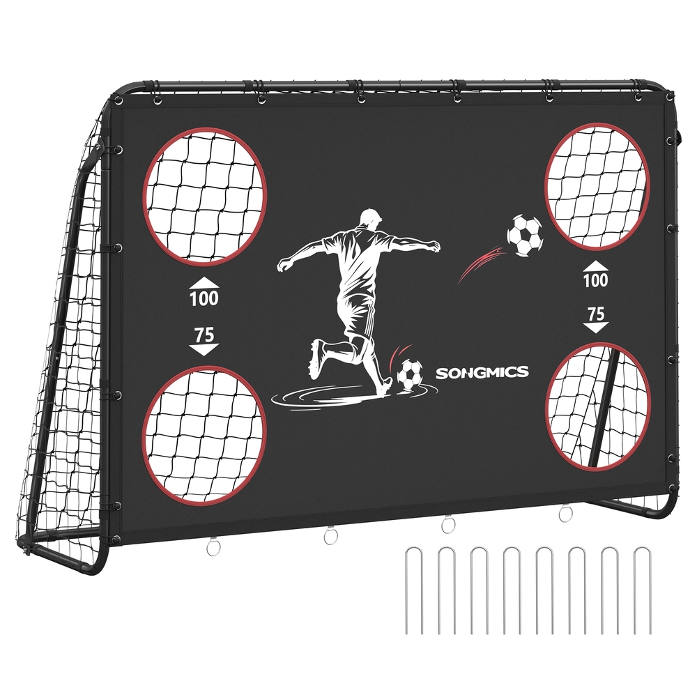 Jalgpallivärav sihtmärgiseinaga, PE-võrk, õue